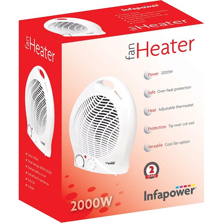 INFAPOWER 2000W UPRIGHT FAN HEATER Pooles Domestics